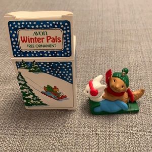 Vintage Avon Winter Pal Christmas Tree Ornament with Original Box Perfect Shape
